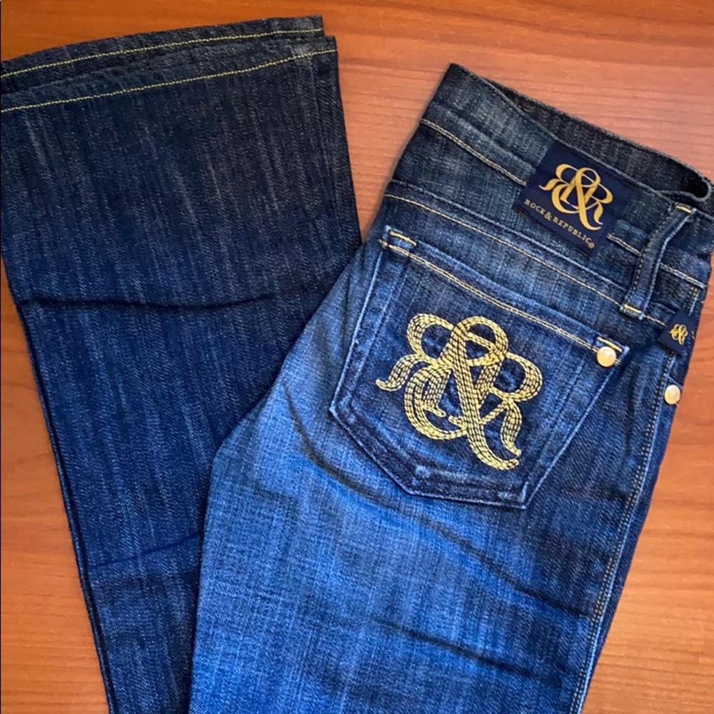 Boot cut denim jeans in new condition